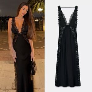 ZARA SATIN LACE DRESS ZW COLLECTION LIMITED EDITION